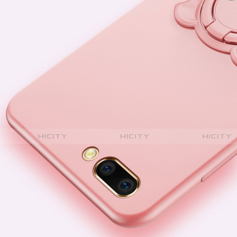 Funda Silicona Carcasa Ultrafina Goma con Magnetico Anillo de dedo Soporte para Oppo A5