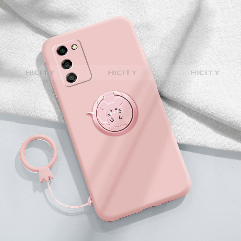 Funda Silicona Carcasa Ultrafina Goma con Magnetico Anillo de dedo Soporte para Oppo A53s 5G