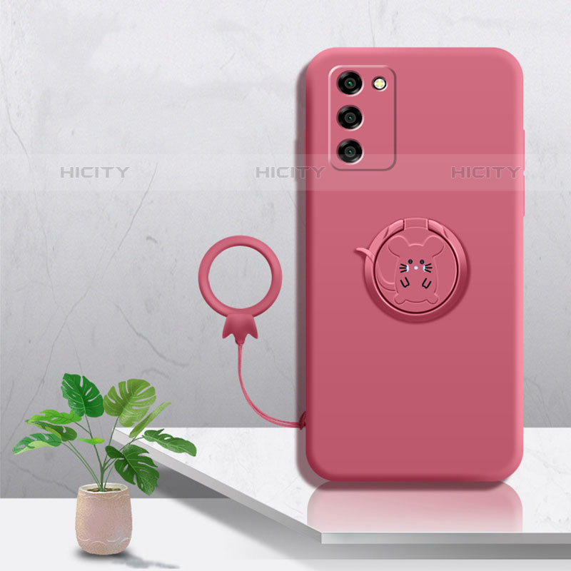 Funda Silicona Carcasa Ultrafina Goma con Magnetico Anillo de dedo Soporte para Oppo A53s 5G