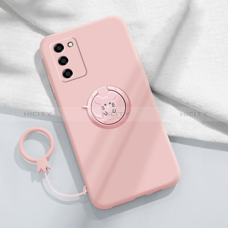 Funda Silicona Carcasa Ultrafina Goma con Magnetico Anillo de dedo Soporte para Oppo A56 5G