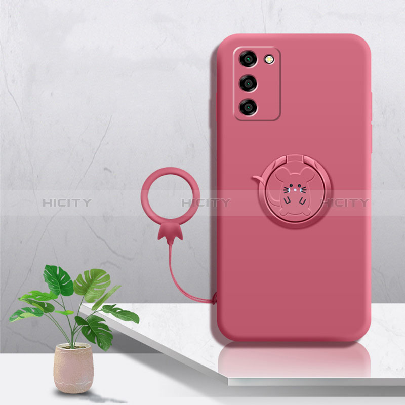 Funda Silicona Carcasa Ultrafina Goma con Magnetico Anillo de dedo Soporte para Oppo A56 5G