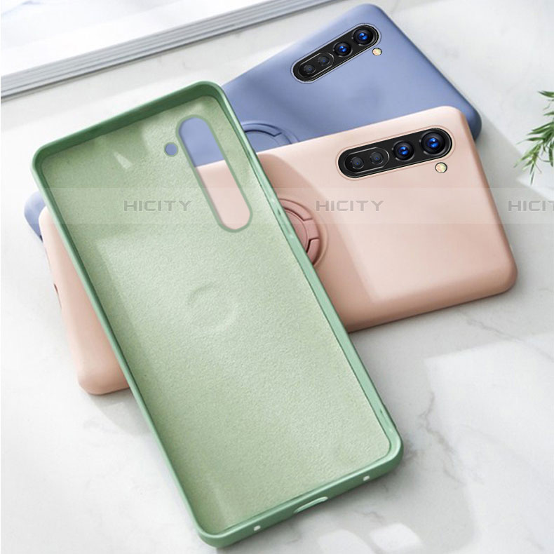 Funda Silicona Carcasa Ultrafina Goma con Magnetico Anillo de dedo Soporte para Oppo Find X2 Lite