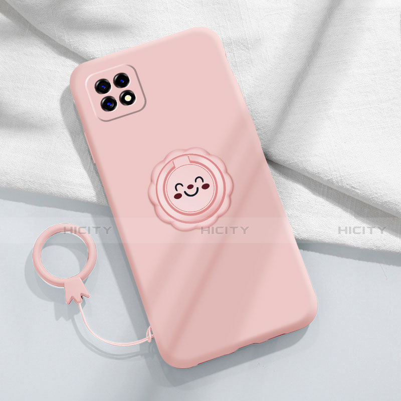 Funda Silicona Carcasa Ultrafina Goma con Magnetico Anillo de dedo Soporte para Oppo Reno4 SE 5G