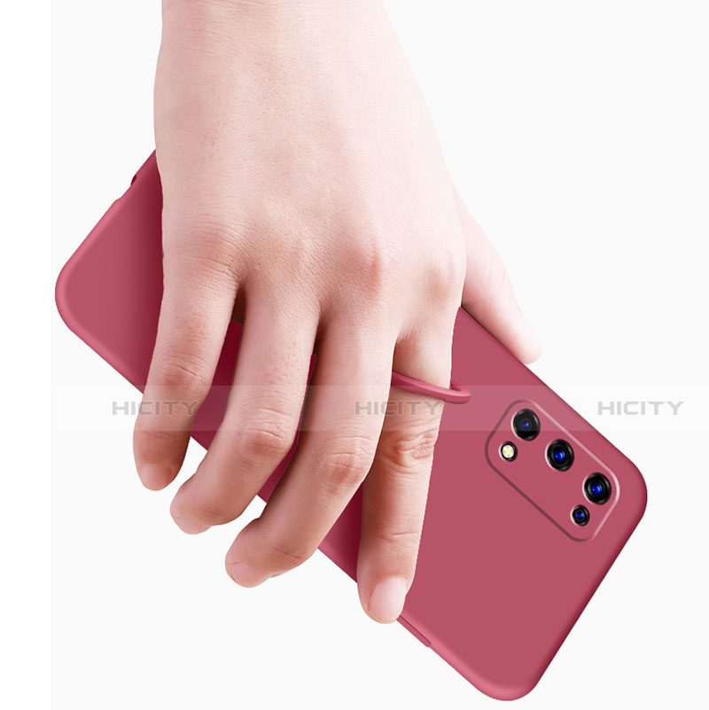 Funda Silicona Carcasa Ultrafina Goma con Magnetico Anillo de dedo Soporte para Realme Q2 Pro 5G