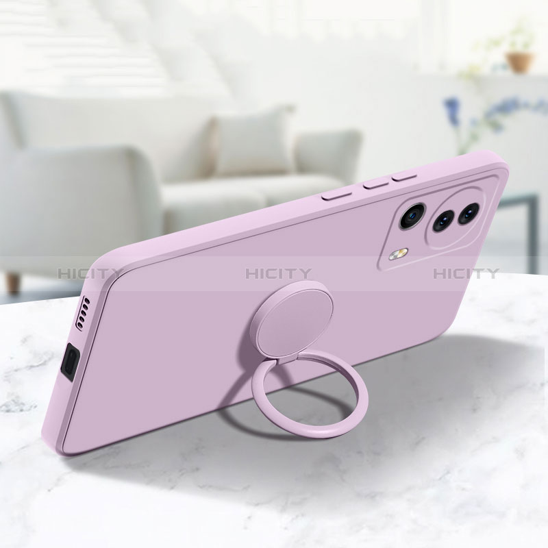 Funda Silicona Carcasa Ultrafina Goma con Magnetico Anillo de dedo Soporte para Xiaomi Civi 2 5G