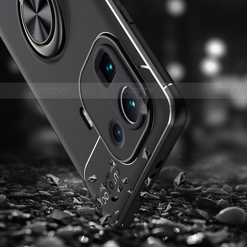 Funda Silicona Carcasa Ultrafina Goma con Magnetico Anillo de dedo Soporte para Xiaomi Mi 11 Pro 5G