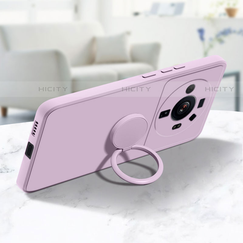 Funda Silicona Carcasa Ultrafina Goma con Magnetico Anillo de dedo Soporte para Xiaomi Mi 12S Ultra 5G