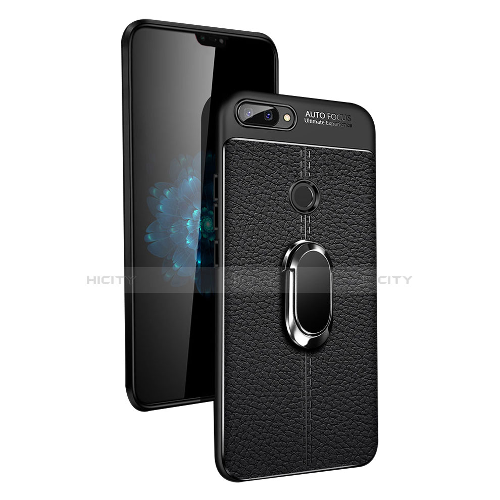 Funda Silicona Carcasa Ultrafina Goma con Magnetico Anillo de dedo Soporte para Xiaomi Mi 8 Lite