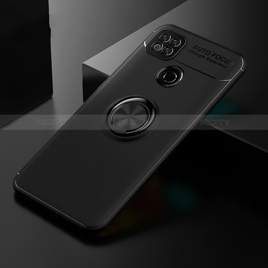Funda Silicona Carcasa Ultrafina Goma con Magnetico Anillo de dedo Soporte para Xiaomi Redmi 9C