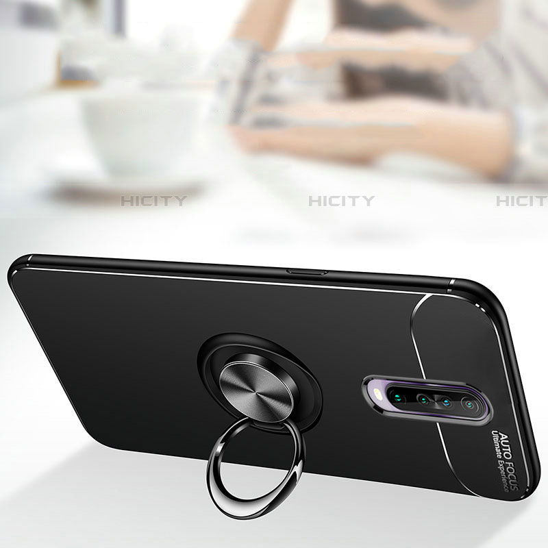 Funda Silicona Carcasa Ultrafina Goma con Magnetico Anillo de dedo Soporte para Xiaomi Redmi K30 4G