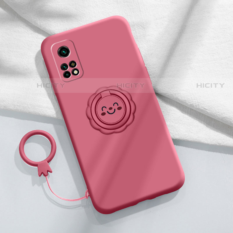 Funda Silicona Carcasa Ultrafina Goma con Magnetico Anillo de dedo Soporte para Xiaomi Redmi K30S 5G