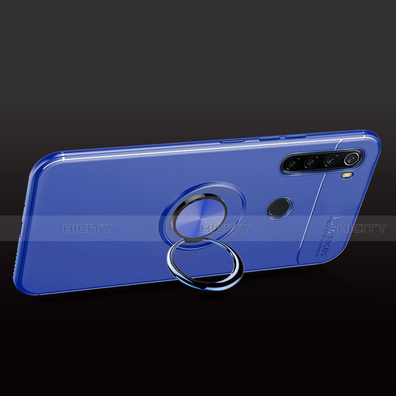 Funda Silicona Carcasa Ultrafina Goma con Magnetico Anillo de dedo Soporte para Xiaomi Redmi Note 8T