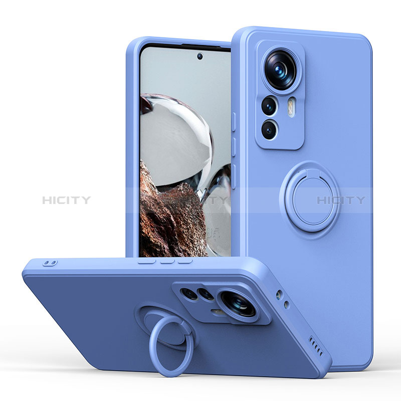 Funda Silicona Carcasa Ultrafina Goma con Magnetico Anillo de dedo Soporte QW1 para Xiaomi Redmi K50 Ultra 5G