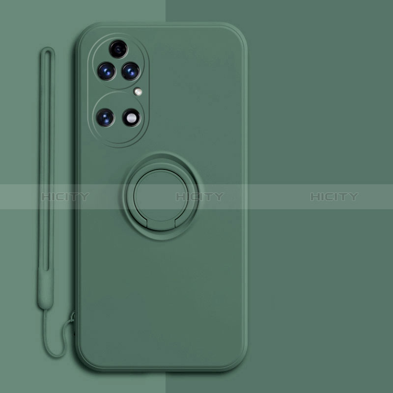 Funda Silicona Carcasa Ultrafina Goma con Magnetico Anillo de dedo Soporte S01 para Huawei P50