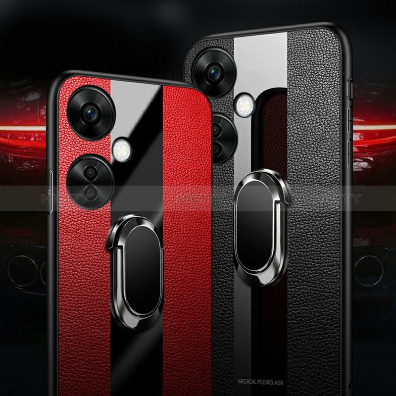 Funda Silicona Carcasa Ultrafina Goma con Magnetico Anillo de dedo Soporte S01 para OnePlus Nord N30 5G