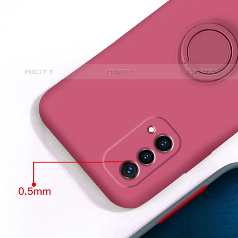 Funda Silicona Carcasa Ultrafina Goma con Magnetico Anillo de dedo Soporte S01 para Oppo A93 5G