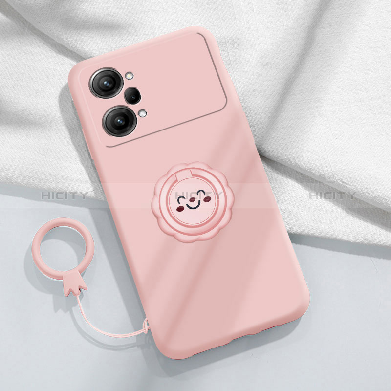 Funda Silicona Carcasa Ultrafina Goma con Magnetico Anillo de dedo Soporte S01 para Oppo K10 Pro 5G