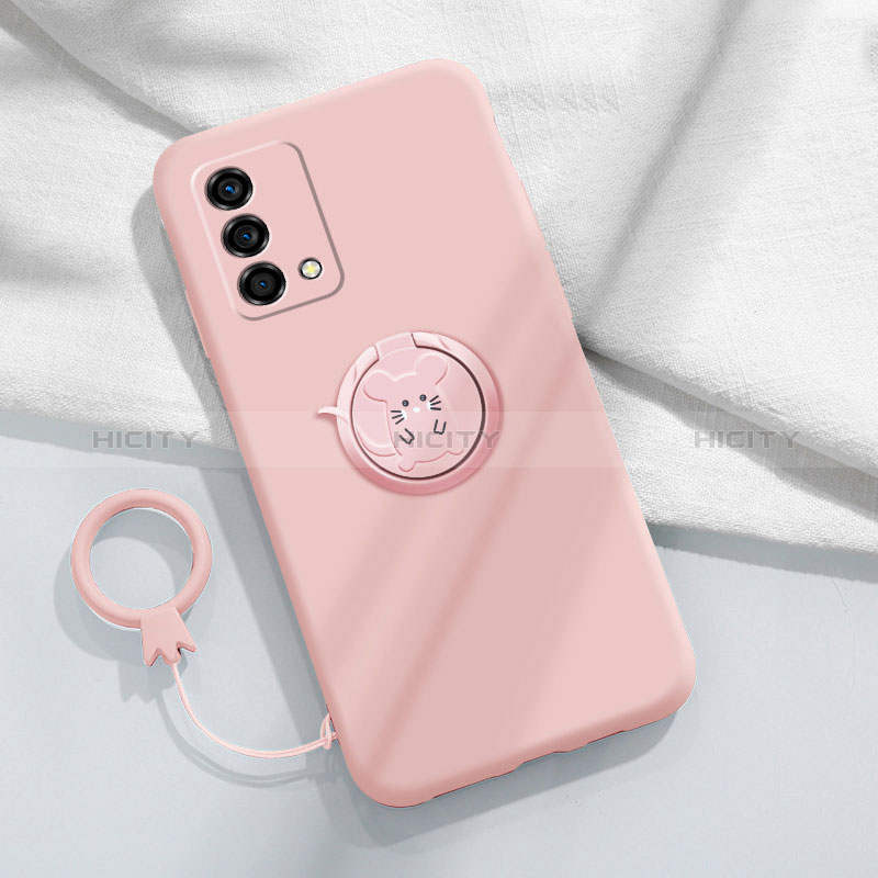 Funda Silicona Carcasa Ultrafina Goma con Magnetico Anillo de dedo Soporte S01 para Oppo K9 5G