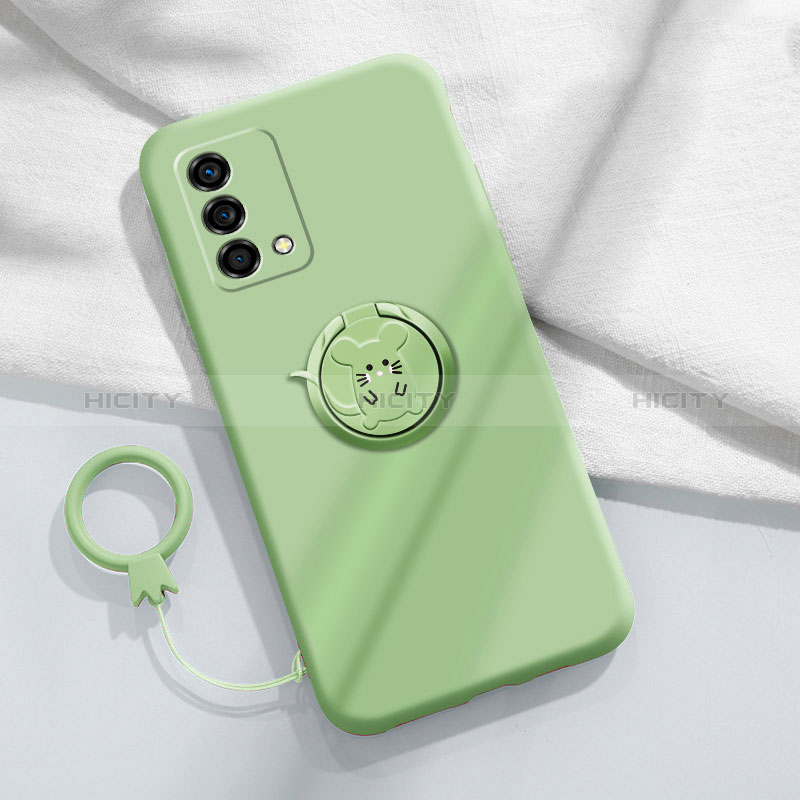 Funda Silicona Carcasa Ultrafina Goma con Magnetico Anillo de dedo Soporte S01 para Oppo K9 5G