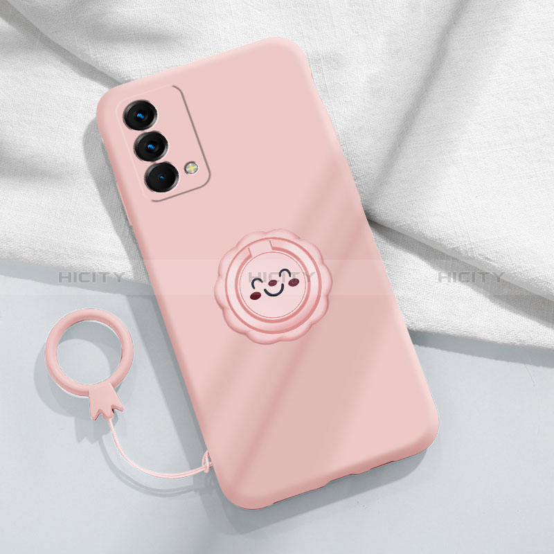 Funda Silicona Carcasa Ultrafina Goma con Magnetico Anillo de dedo Soporte S01 para Realme GT Master 5G