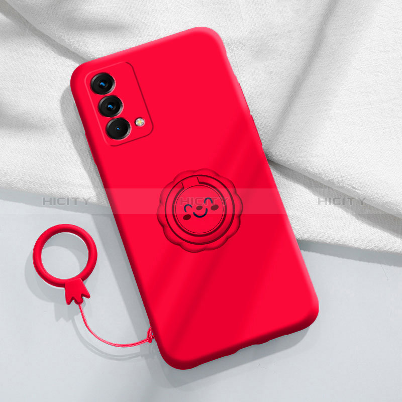 Funda Silicona Carcasa Ultrafina Goma con Magnetico Anillo de dedo Soporte S01 para Realme GT Master 5G