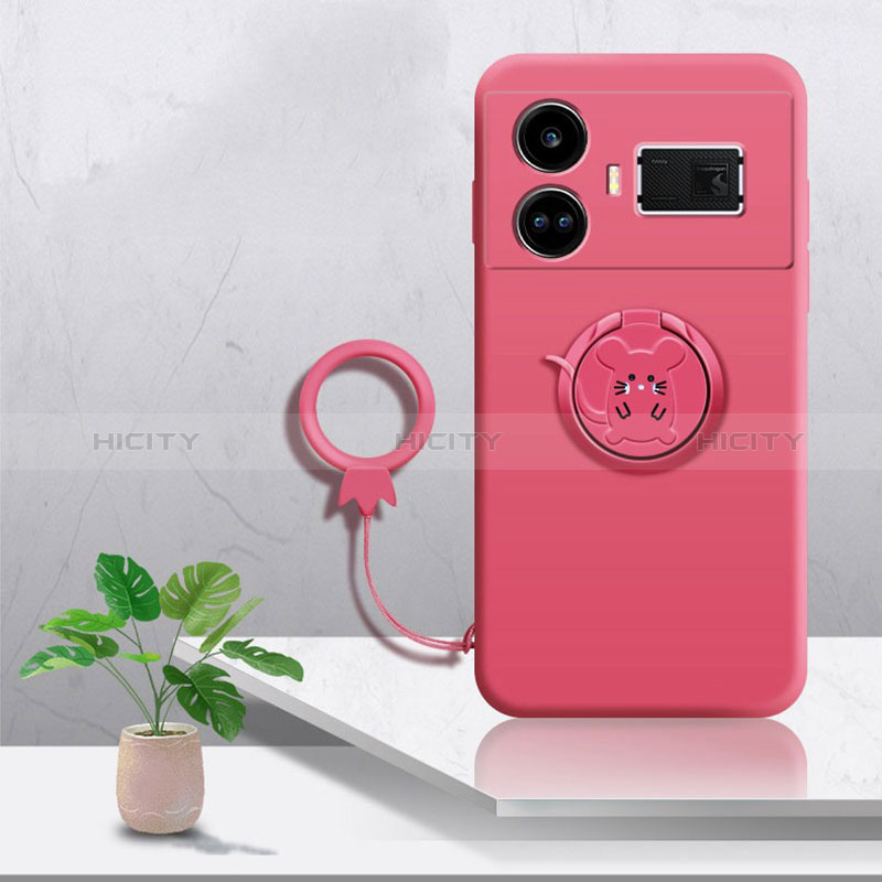 Funda Silicona Carcasa Ultrafina Goma con Magnetico Anillo de dedo Soporte S01 para Realme GT Neo5 240W 5G