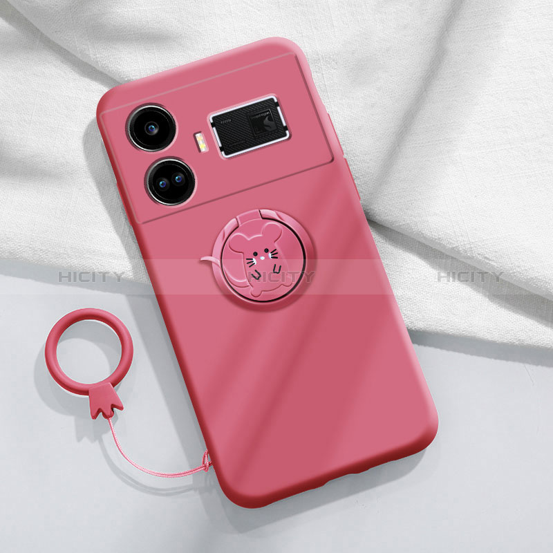 Funda Silicona Carcasa Ultrafina Goma con Magnetico Anillo de dedo Soporte S01 para Realme GT Neo5 240W 5G