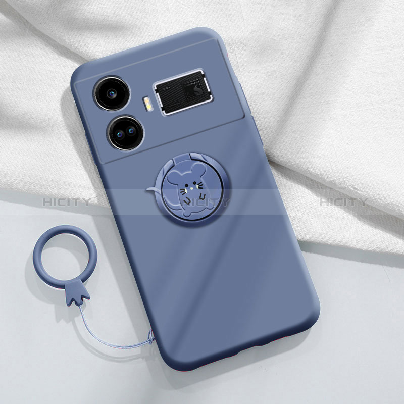 Funda Silicona Carcasa Ultrafina Goma con Magnetico Anillo de dedo Soporte S01 para Realme GT Neo5 240W 5G