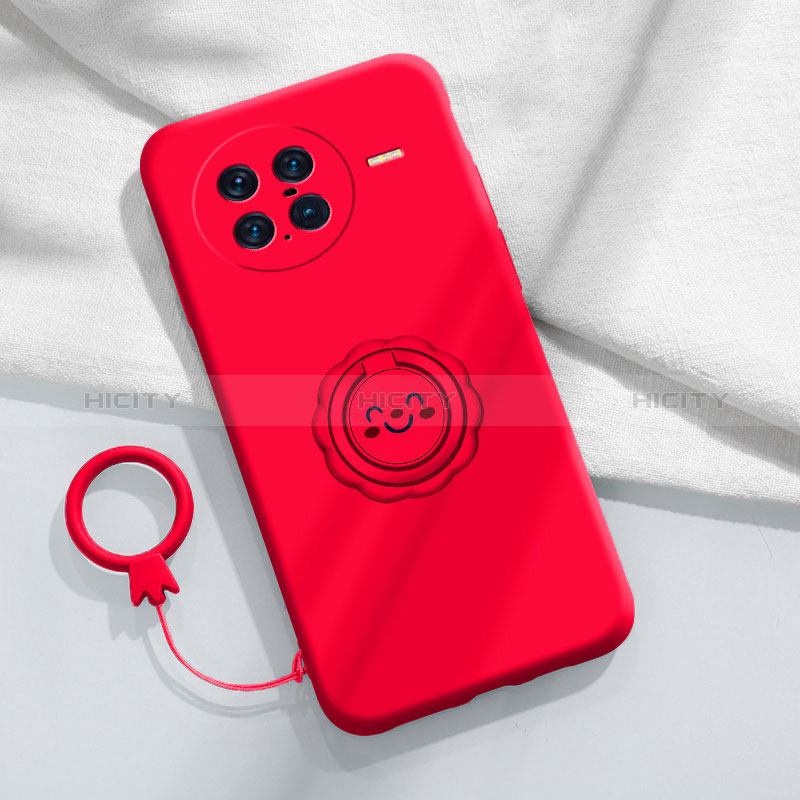 Funda Silicona Carcasa Ultrafina Goma con Magnetico Anillo de dedo Soporte S01 para Vivo X Note