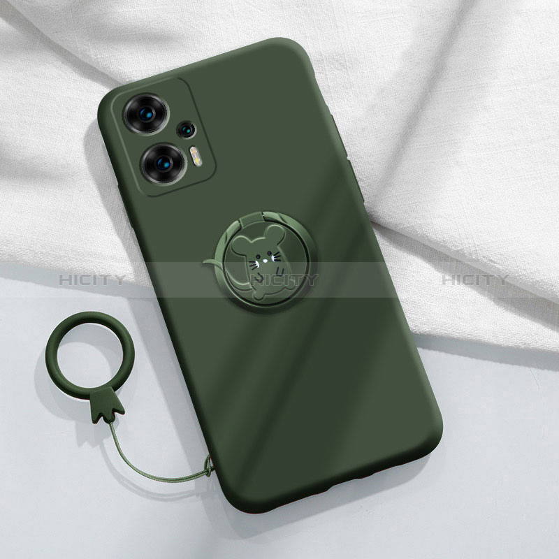 Funda Silicona Carcasa Ultrafina Goma con Magnetico Anillo de dedo Soporte S01 para Xiaomi Poco F5 5G