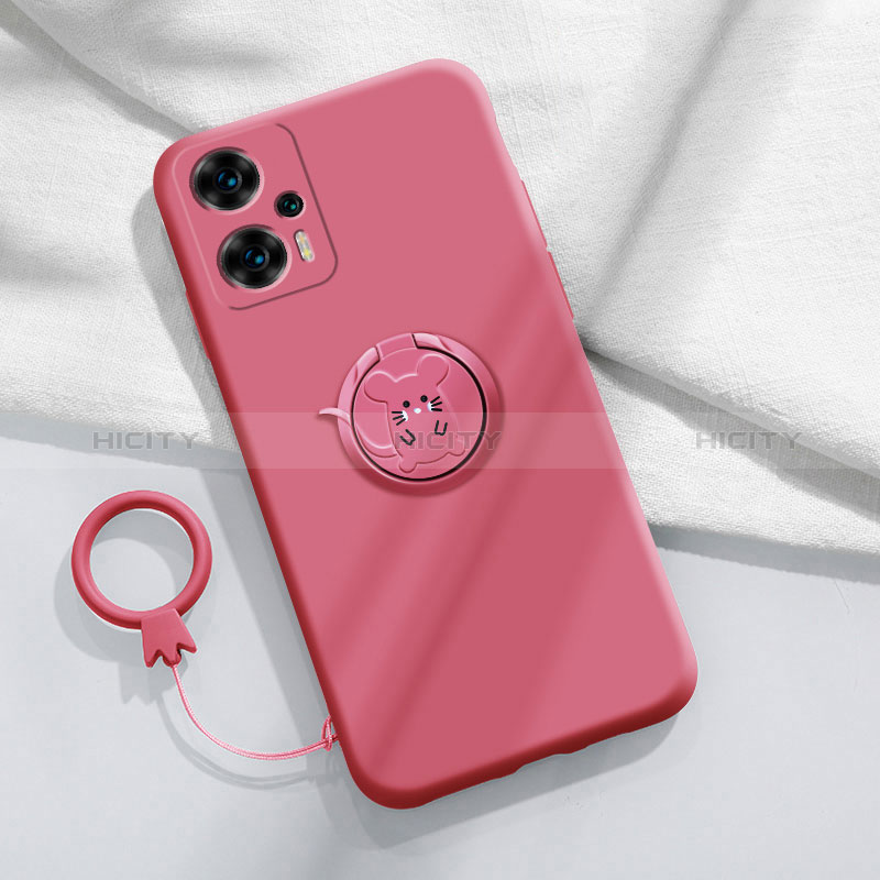 Funda Silicona Carcasa Ultrafina Goma con Magnetico Anillo de dedo Soporte S01 para Xiaomi Redmi Note 12 Turbo 5G