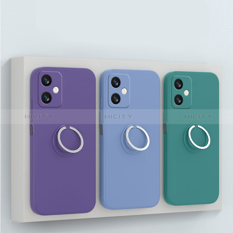 Funda Silicona Carcasa Ultrafina Goma con Magnetico Anillo de dedo Soporte S01 para Xiaomi Redmi Note 12R Pro 5G