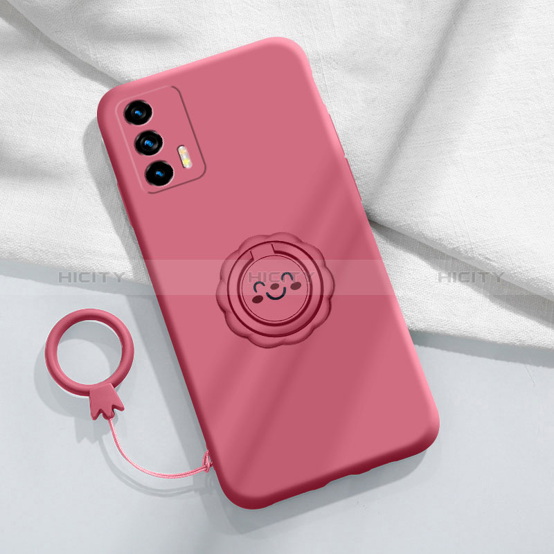 Funda Silicona Carcasa Ultrafina Goma con Magnetico Anillo de dedo Soporte S02 para Realme GT Master 5G