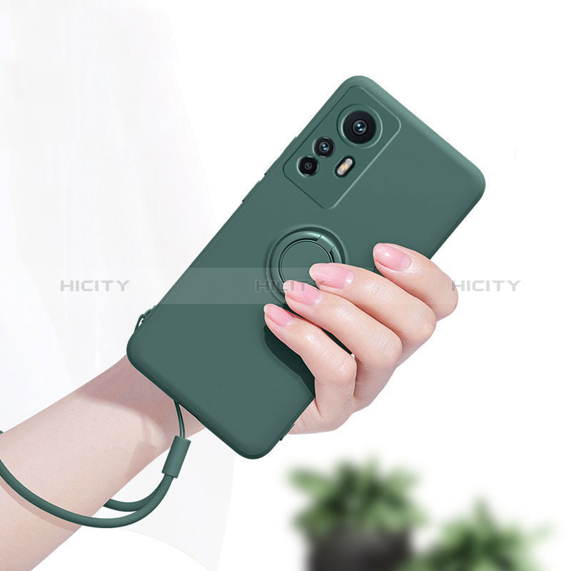 Funda Silicona Carcasa Ultrafina Goma con Magnetico Anillo de dedo Soporte S02 para Xiaomi Redmi Note 12S