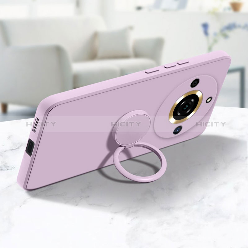 Funda Silicona Carcasa Ultrafina Goma con Magnetico Anillo de dedo Soporte S03 para Realme 11 Pro 5G