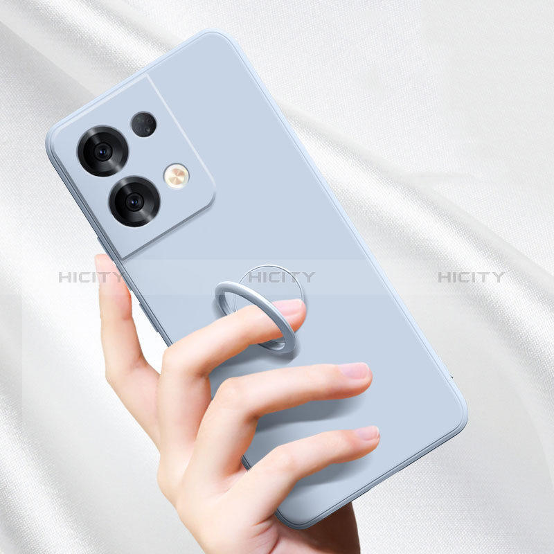 Funda Silicona Carcasa Ultrafina Goma con Magnetico Anillo de dedo Soporte S03 para Xiaomi Redmi Note 13 5G