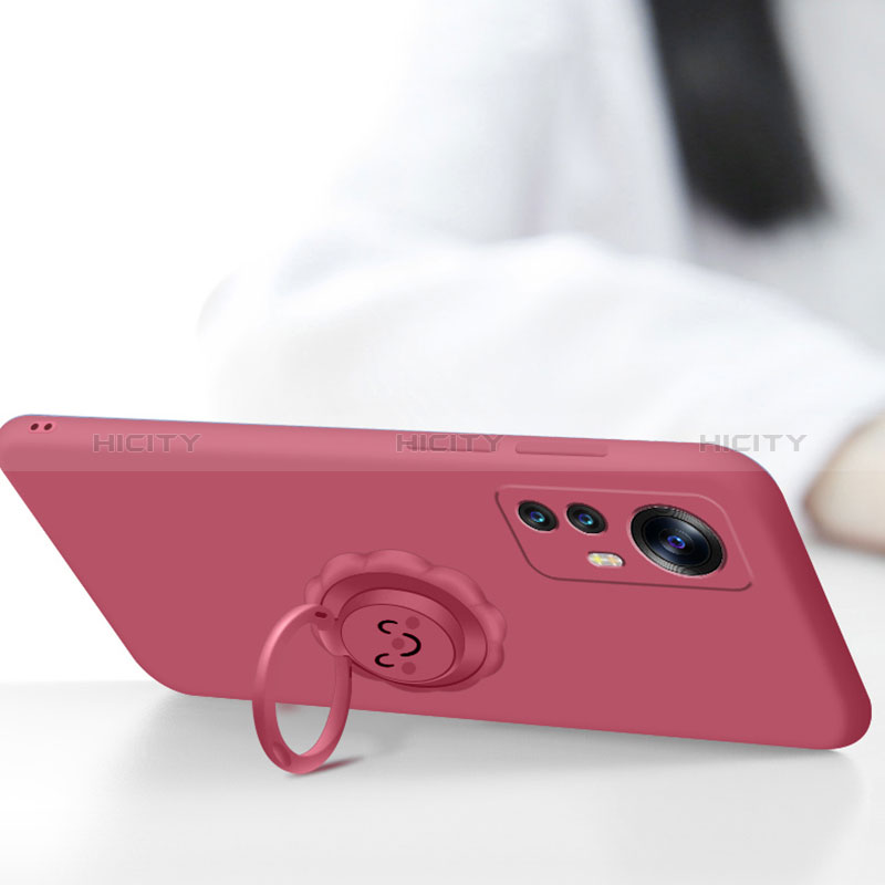 Funda Silicona Carcasa Ultrafina Goma con Magnetico Anillo de dedo Soporte S04 para Xiaomi Redmi Note 12S