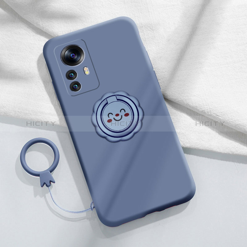 Funda Silicona Carcasa Ultrafina Goma con Magnetico Anillo de dedo Soporte S04 para Xiaomi Redmi Note 12S