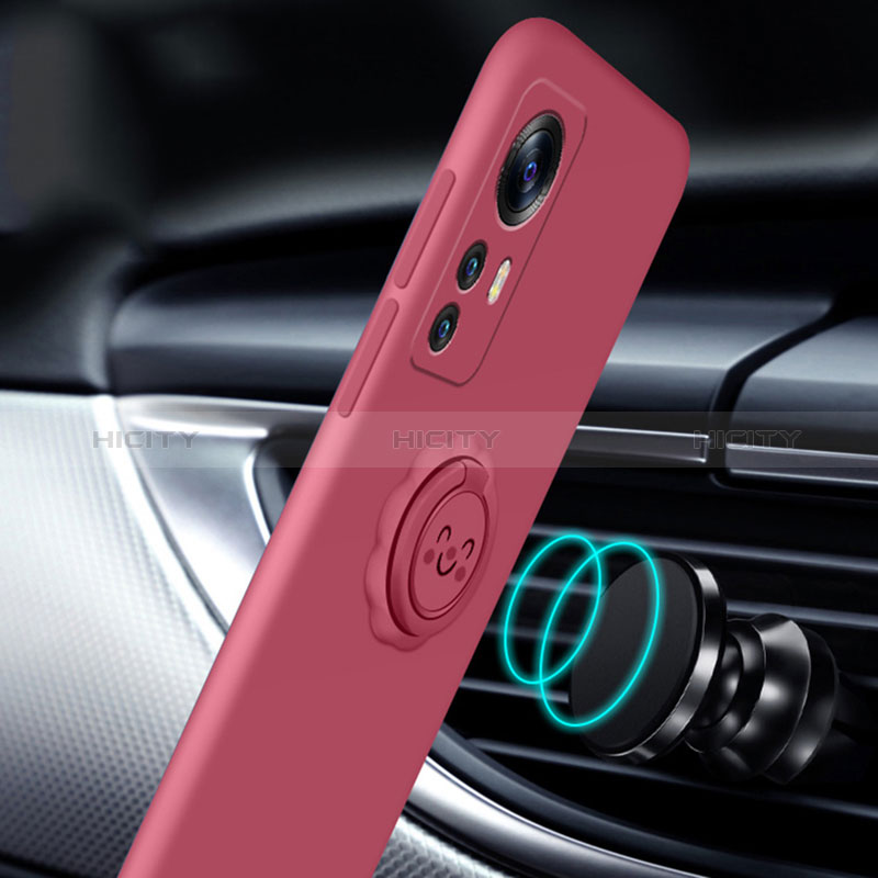 Funda Silicona Carcasa Ultrafina Goma con Magnetico Anillo de dedo Soporte S04 para Xiaomi Redmi Note 12S