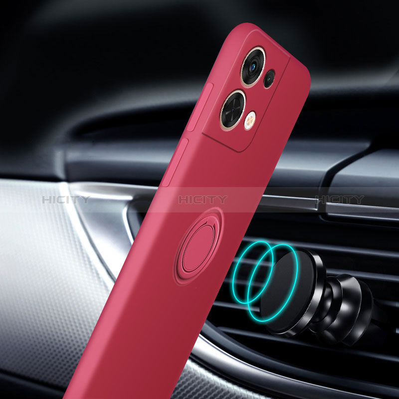 Funda Silicona Carcasa Ultrafina Goma con Magnetico Anillo de dedo Soporte S04 para Xiaomi Redmi Note 13 5G