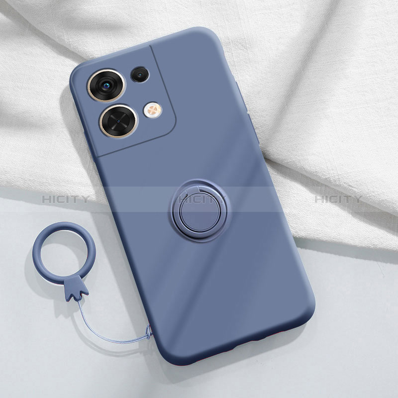 Funda Silicona Carcasa Ultrafina Goma con Magnetico Anillo de dedo Soporte S04 para Xiaomi Redmi Note 13 5G