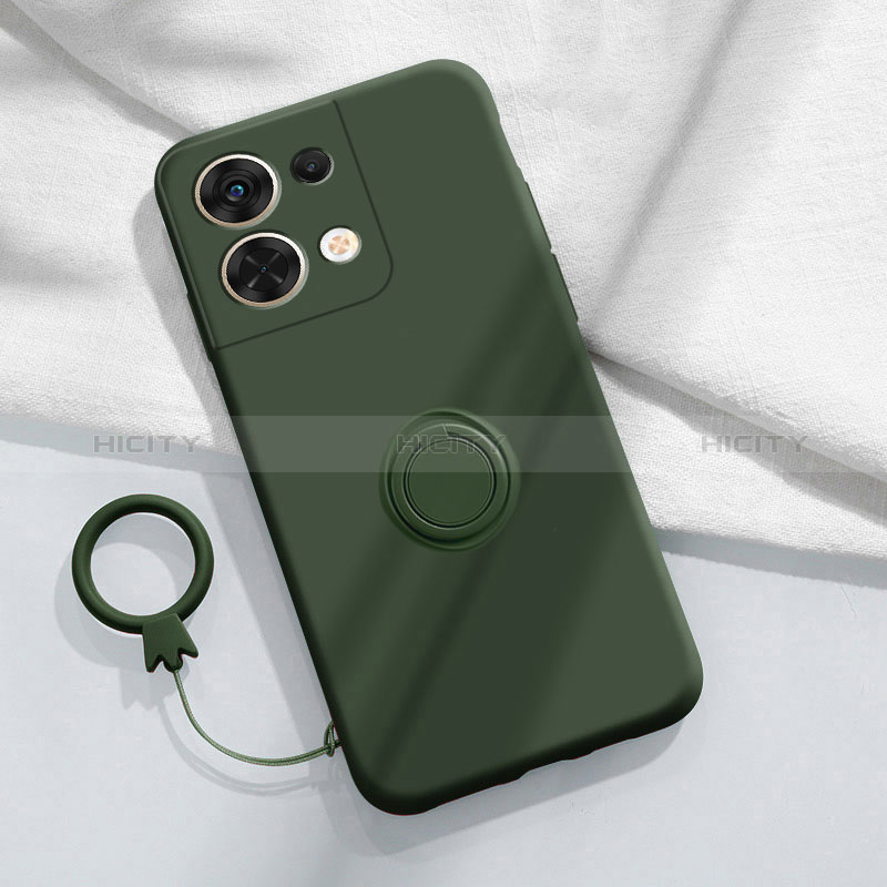 Funda Silicona Carcasa Ultrafina Goma con Magnetico Anillo de dedo Soporte S04 para Xiaomi Redmi Note 13 5G