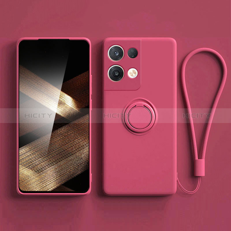 Funda Silicona Carcasa Ultrafina Goma con Magnetico Anillo de dedo Soporte S06 para Xiaomi Redmi Note 13 5G