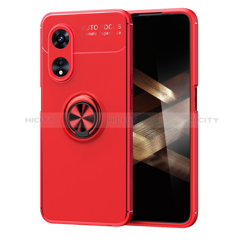 Funda Silicona Carcasa Ultrafina Goma con Magnetico Anillo de dedo Soporte SD1 para Huawei Honor X5 Plus