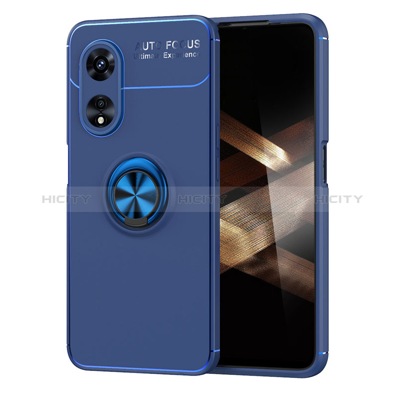 Funda Silicona Carcasa Ultrafina Goma con Magnetico Anillo de dedo Soporte SD1 para Huawei Honor X5 Plus