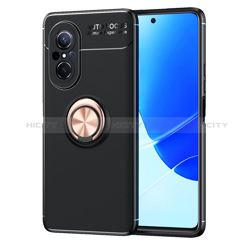 Funda Silicona Carcasa Ultrafina Goma con Magnetico Anillo de dedo Soporte SD1 para Huawei Nova 9 SE