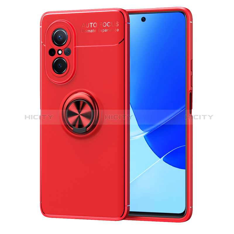 Funda Silicona Carcasa Ultrafina Goma con Magnetico Anillo de dedo Soporte SD1 para Huawei Nova 9 SE