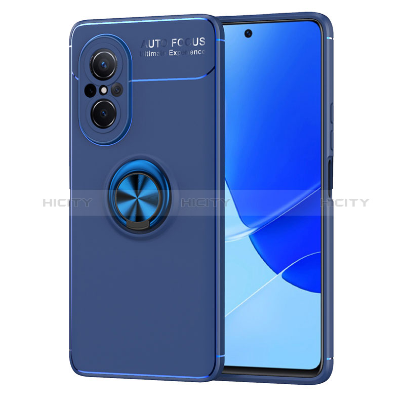 Funda Silicona Carcasa Ultrafina Goma con Magnetico Anillo de dedo Soporte SD1 para Huawei Nova 9 SE