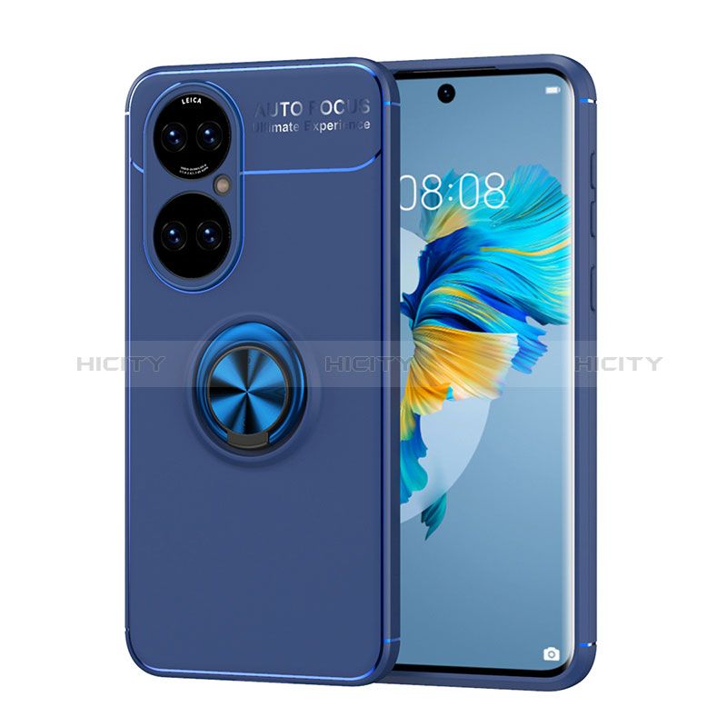 Funda Silicona Carcasa Ultrafina Goma con Magnetico Anillo de dedo Soporte SD1 para Huawei P50