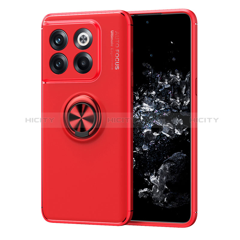 Funda Silicona Carcasa Ultrafina Goma con Magnetico Anillo de dedo Soporte SD1 para OnePlus 10T 5G